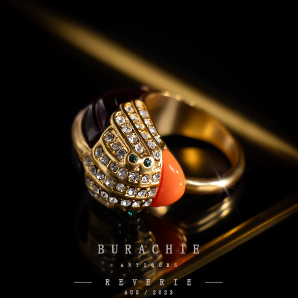 铜合金仿水晶戒指 【4216】萬象生息英｜Crom流光溢彩7.03ct