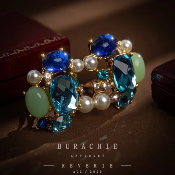 铜合金仿水晶耳饰 【6443】THE MAZZA COMPAN- 来自海洋的缤纷