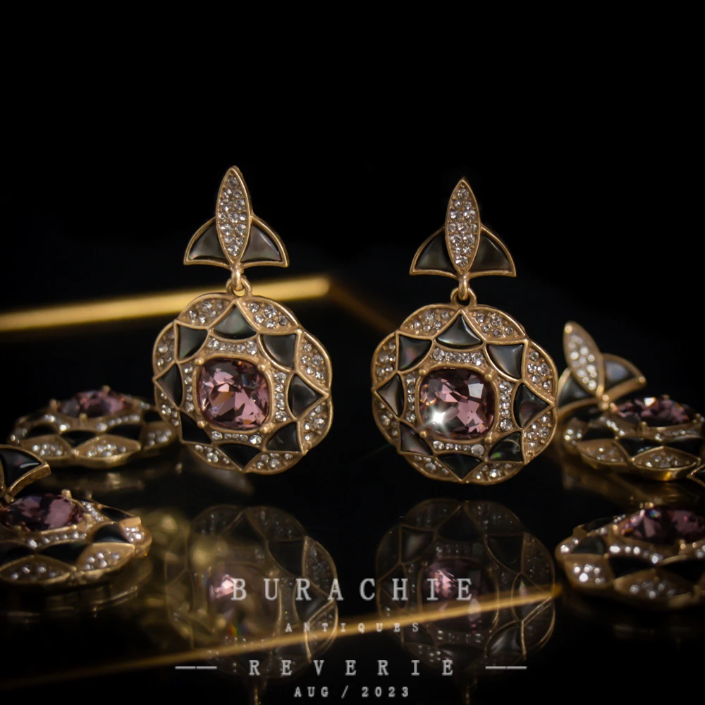 铜合金仿水晶耳饰 【7083】周年珍藏英｜经典原标克拉款CrownFrett