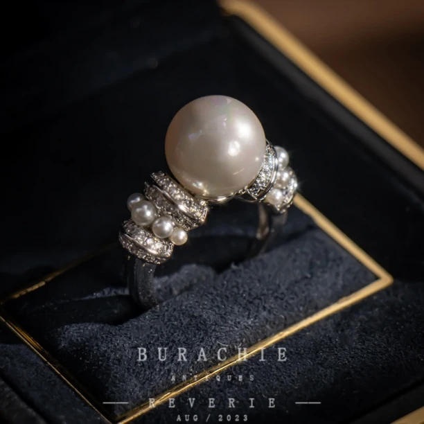 铜合金戒指 【2113】太美了- 愛我久久｜淡水极光花瓣珠