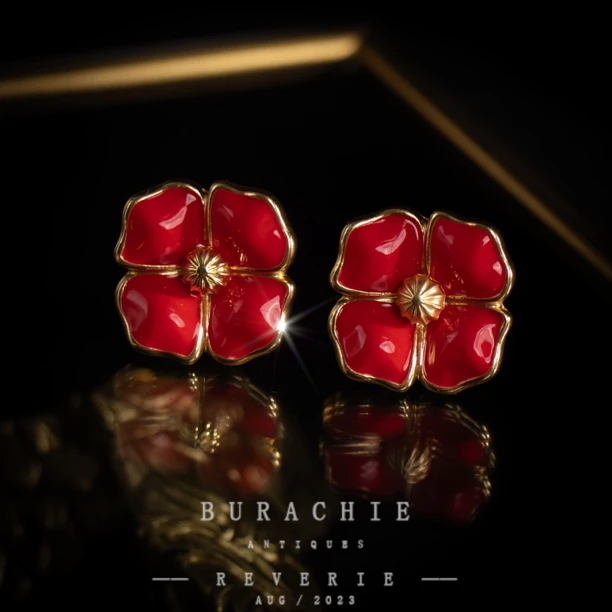 铜合金仿水晶耳饰 【7606】铜合金耳饰 /100个小众珠花