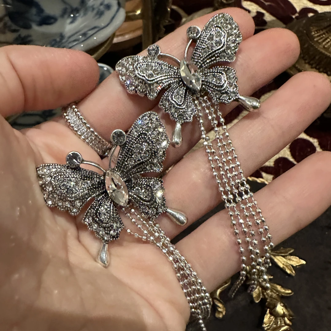 铜合金仿水晶耳饰 【2386】意｜精品店 高级即视感闪烁