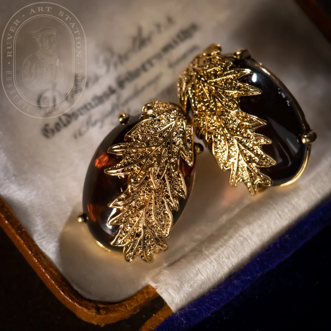 铜合金仿水晶耳饰 枫叶琉璃很难遇到要收藏5255//