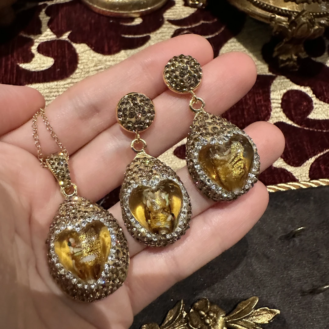 铜合金仿水晶耳饰  【9116】意｜精品店 高级即视感闪烁