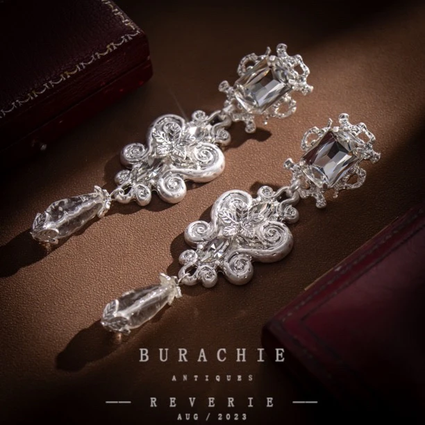 铜合金仿水晶耳饰 法|【7584】致敬_经典香奶奶高贵优雅的水宝扫肩