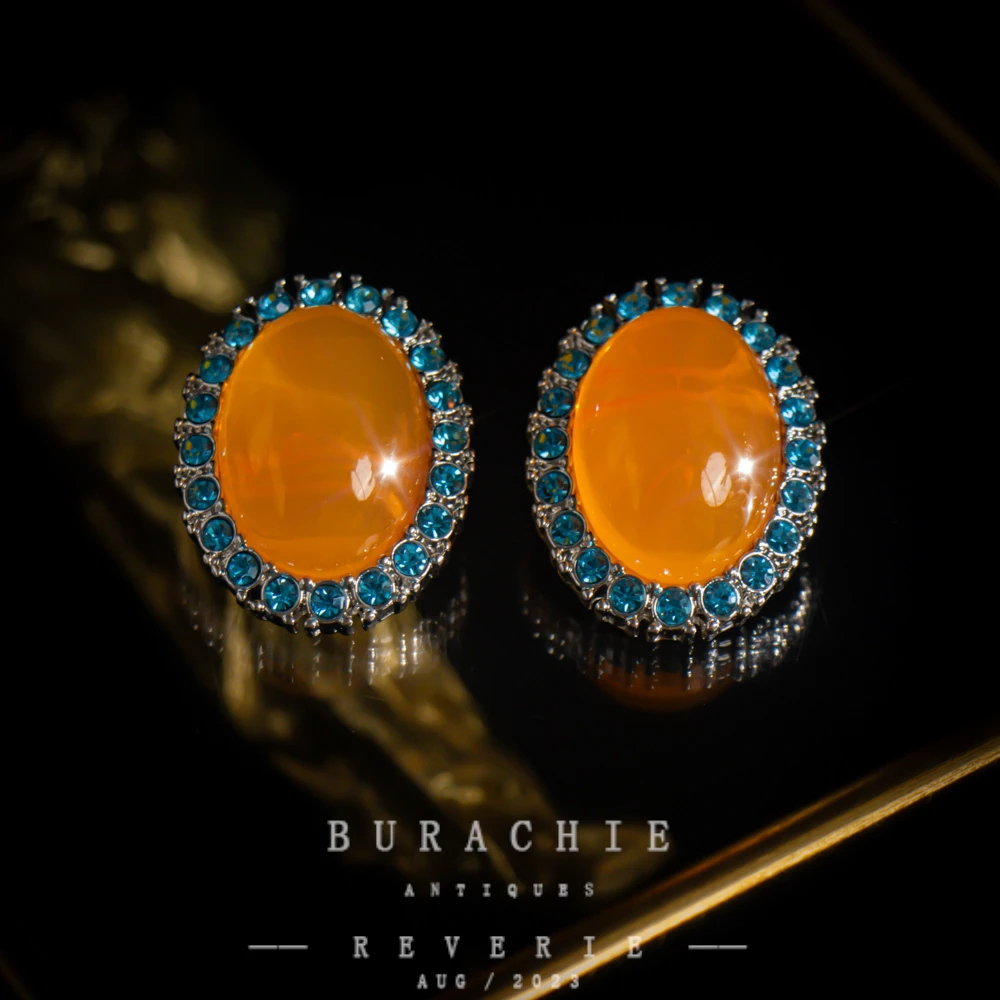 铜合金仿水晶耳饰 【7734】周年珍藏英｜经典原标克拉款CrownFrett