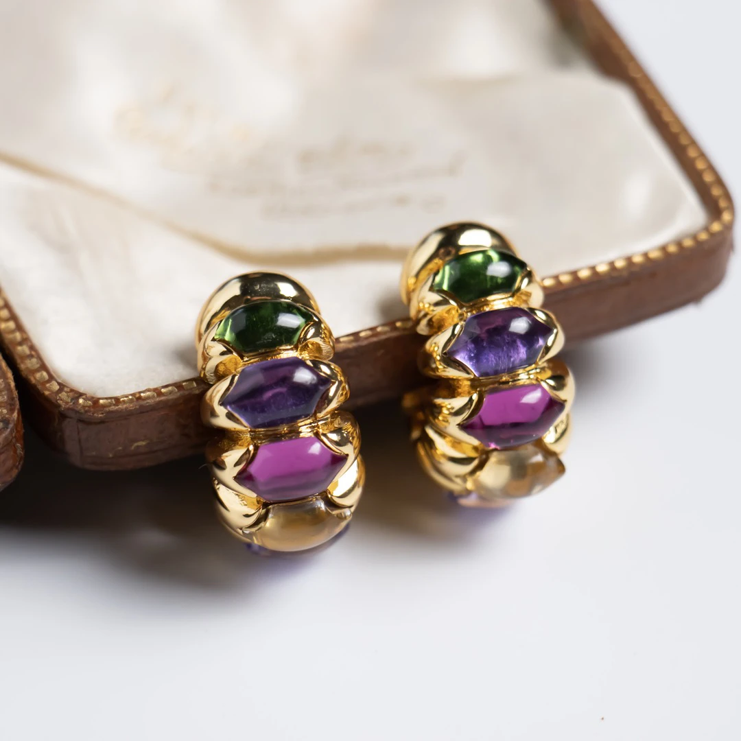 铜合金耳饰 铜合金耳饰 【2832】意产 联名收藏系列 鎏金岁月耳钉