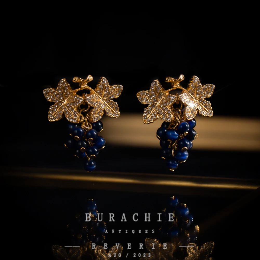 铜合金耳饰 【4839】倍受瞩目珐琅葡萄系列绝美珍藏