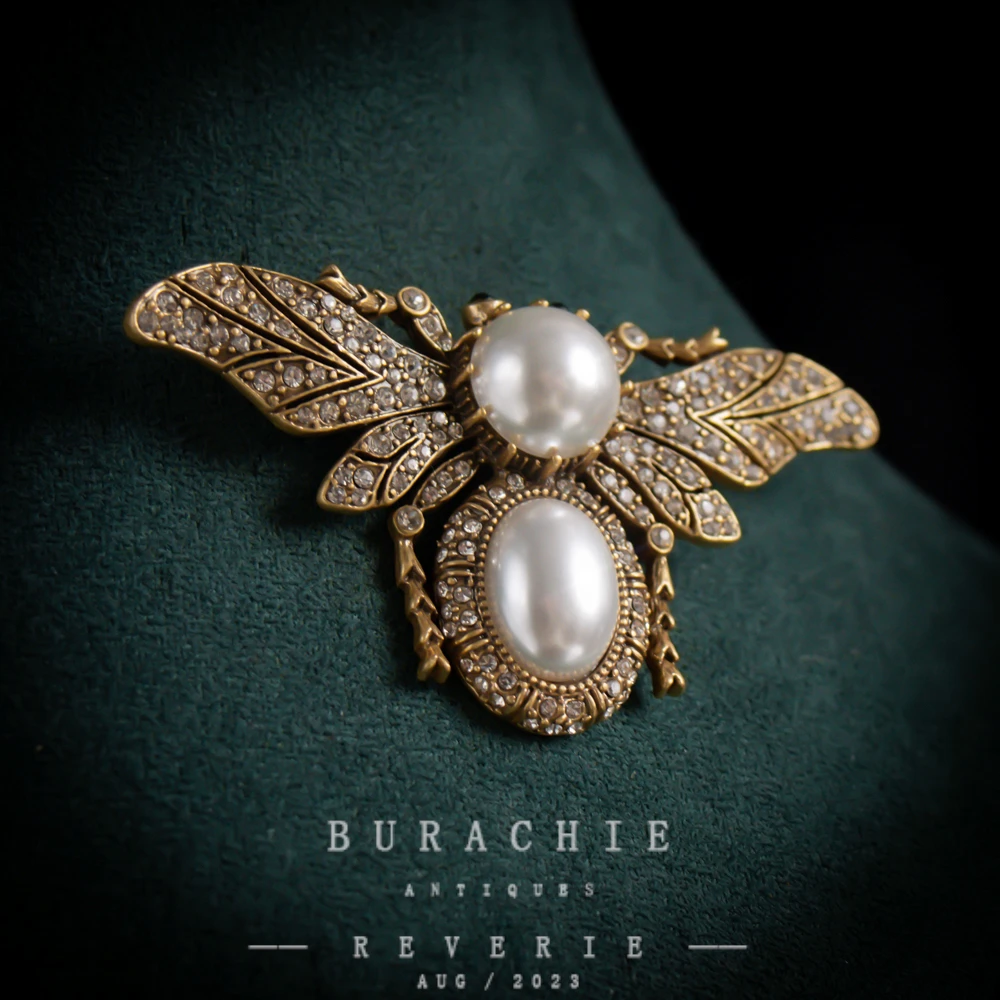 铜合金仿珍珠胸针 【9189】周年珍藏英｜经典原标克拉款CrownFrett