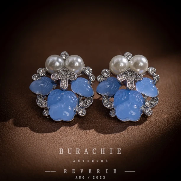 铜合金仿珍珠耳饰 【2607】英国设计师为欢庆十年璀璨历程/耳钉