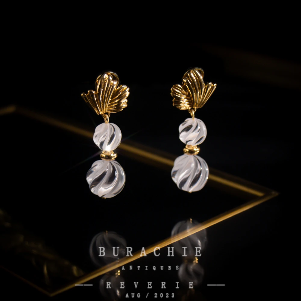 铜合金仿水晶耳饰 【6096】周年珍藏英｜经典原标克拉款CrownFrett