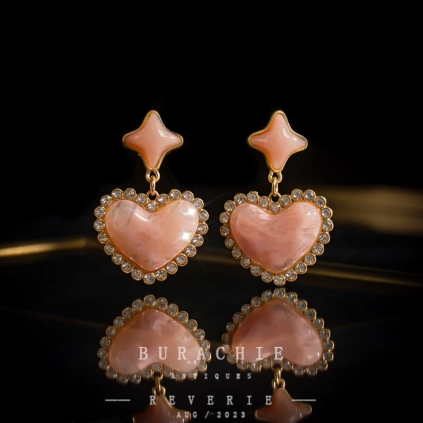 铜合金仿水晶耳饰 【 2807】周年珍藏英｜经典原标克拉款CrownFrett