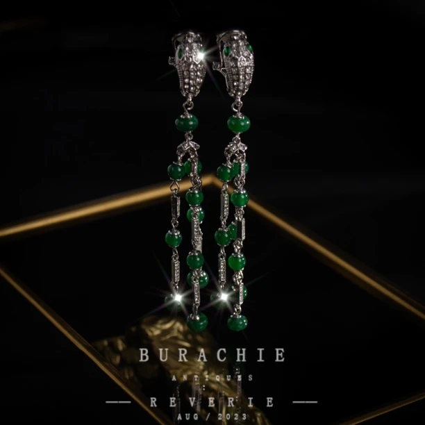 铜合金仿水晶耳饰 【1821】周年珍藏英｜经典原标克拉款CrownFrett