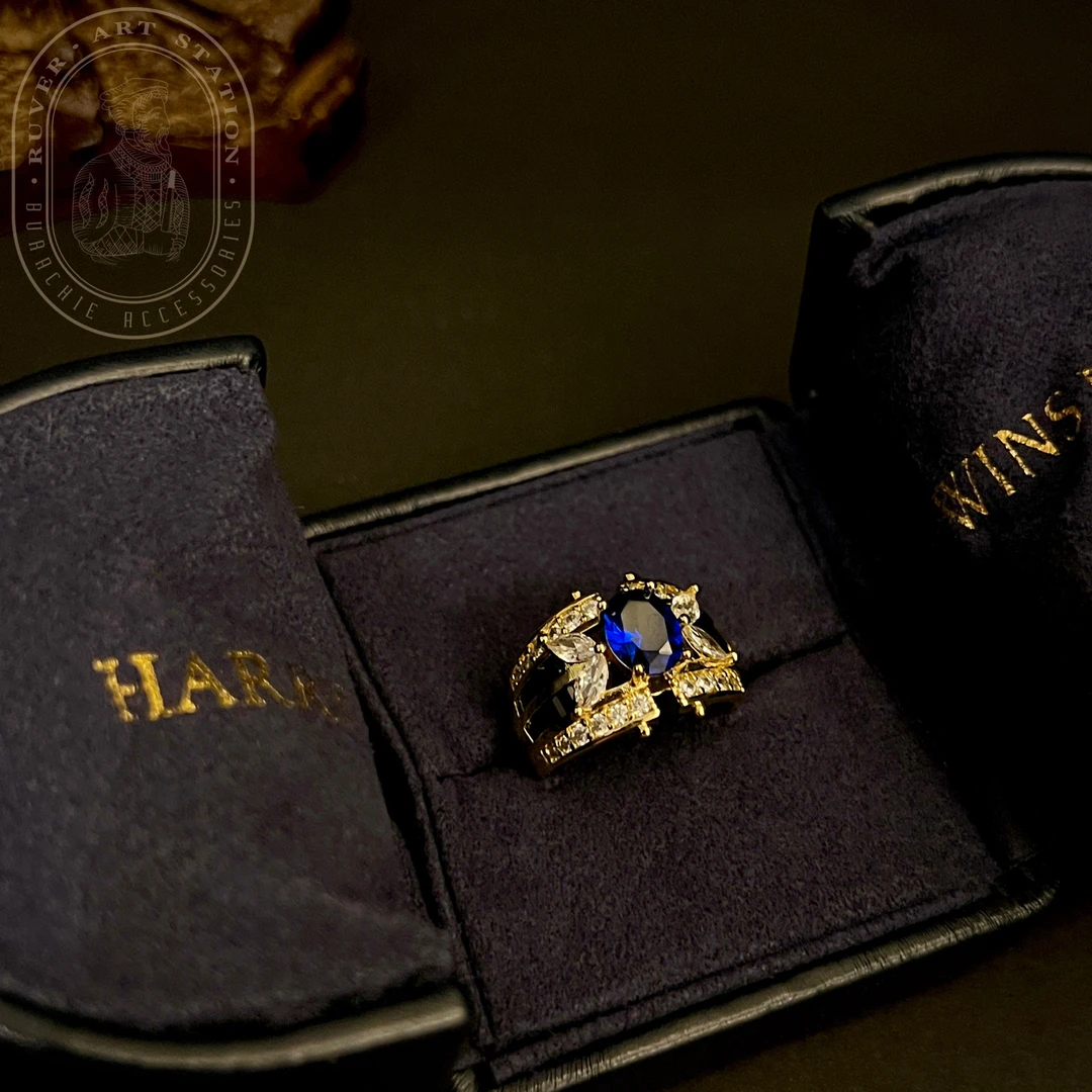 铜合金仿水晶戒指 意产经典传承 蓝海宝丽戒指【1500】蓝色气质