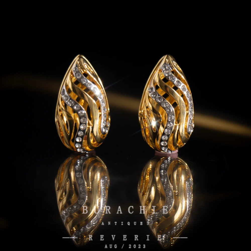 铜合金仿水晶耳饰 【9209】周年珍藏英｜经典原标克拉款CrownFrett