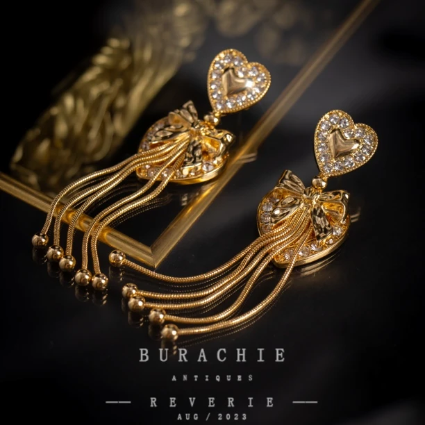 铜合金仿水晶耳饰 【9709】店主珍藏1950s 巴黎风格致敬香奶奶