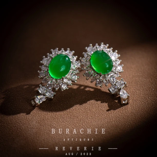 铜合金仿水晶耳饰 铜合金仿水晶耳饰 【2207】耳钉Cleef ARPEA高级