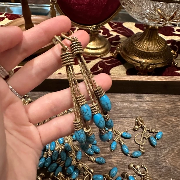 铜合金仿水晶耳饰 7554 考文垂蓝真的太美了經典一枚搭配所有衣服