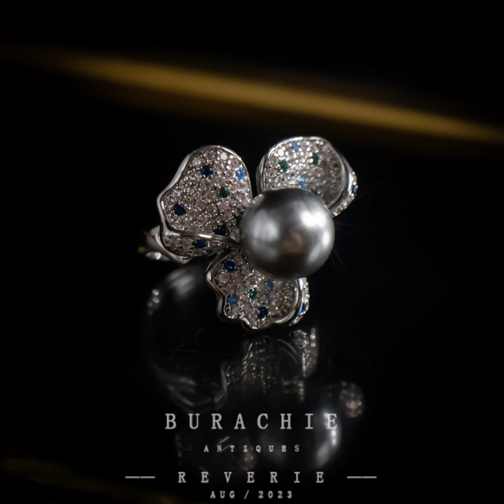 铜合金仿珍珠戒指 【7400】周年珍藏英｜经典原标克拉款CrownFrett