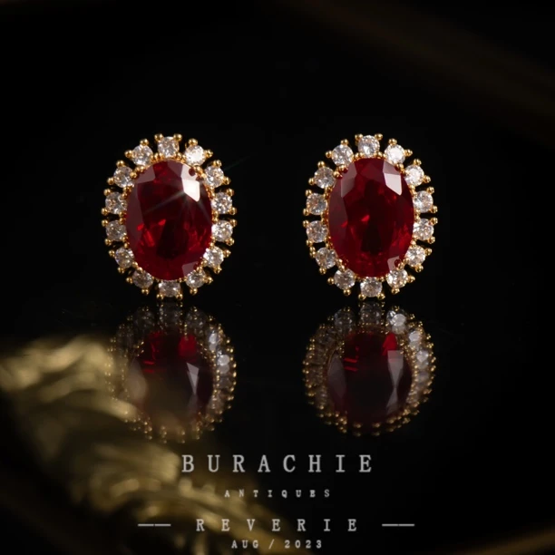 铜合金仿水晶耳饰 【3522】店主西班牙之行珍藏版 高品粉多宝耳钉