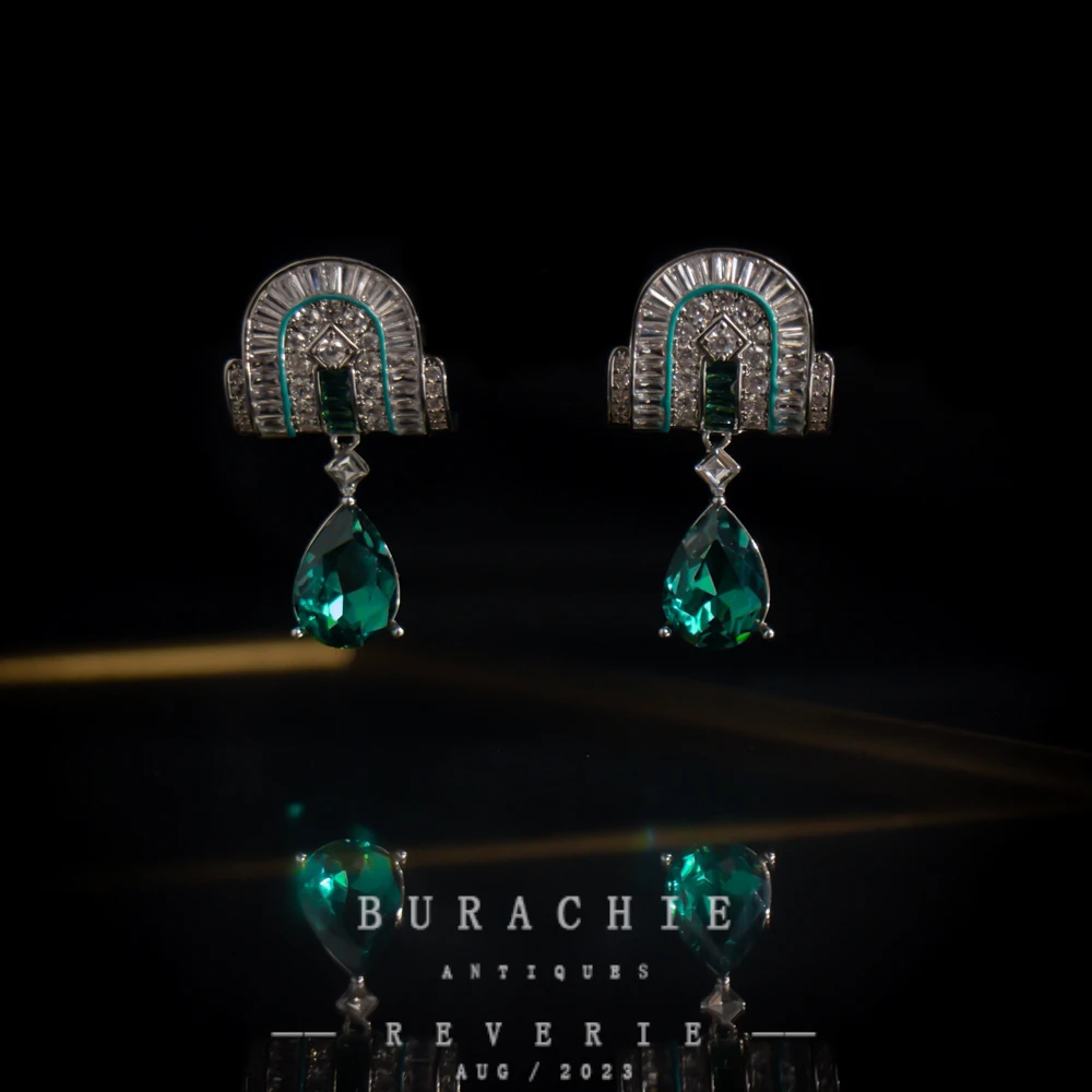 铜合金仿水晶耳饰 【2784】周年珍藏英｜经典原标克拉款CrownFrett