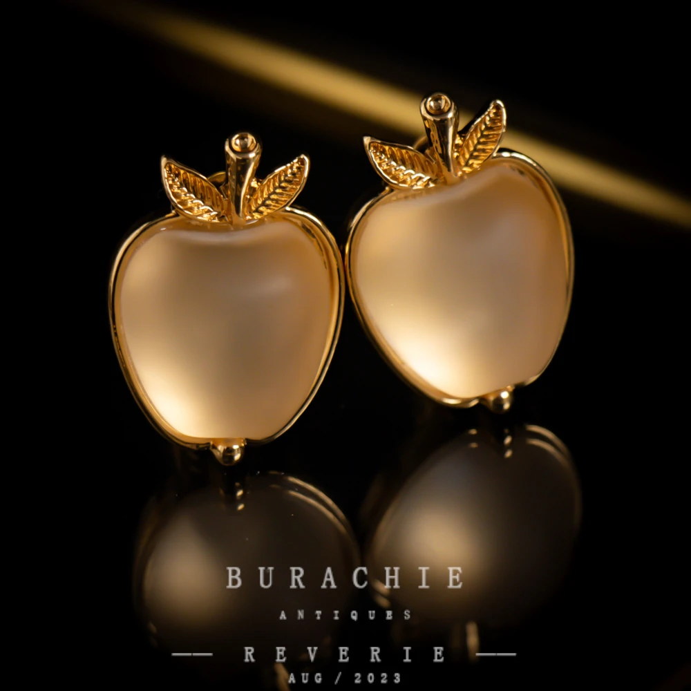 铜合金仿水晶耳饰 【4712】老牌古卓商的私藏超美香水苹果