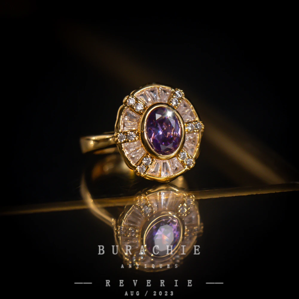 铜合金仿水晶戒指 【9299】在巴黎意老奶奶惊艳我的每一次