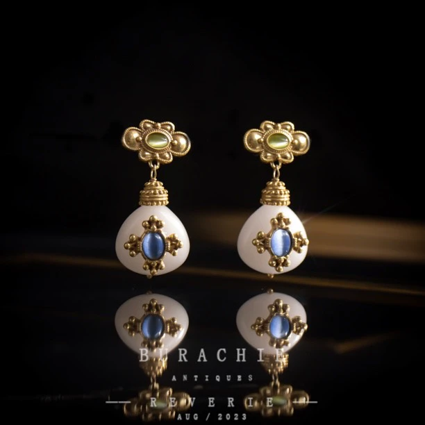 铜合金仿水晶耳饰 【4816】周年珍藏英｜经典原标克拉款CrownFrett