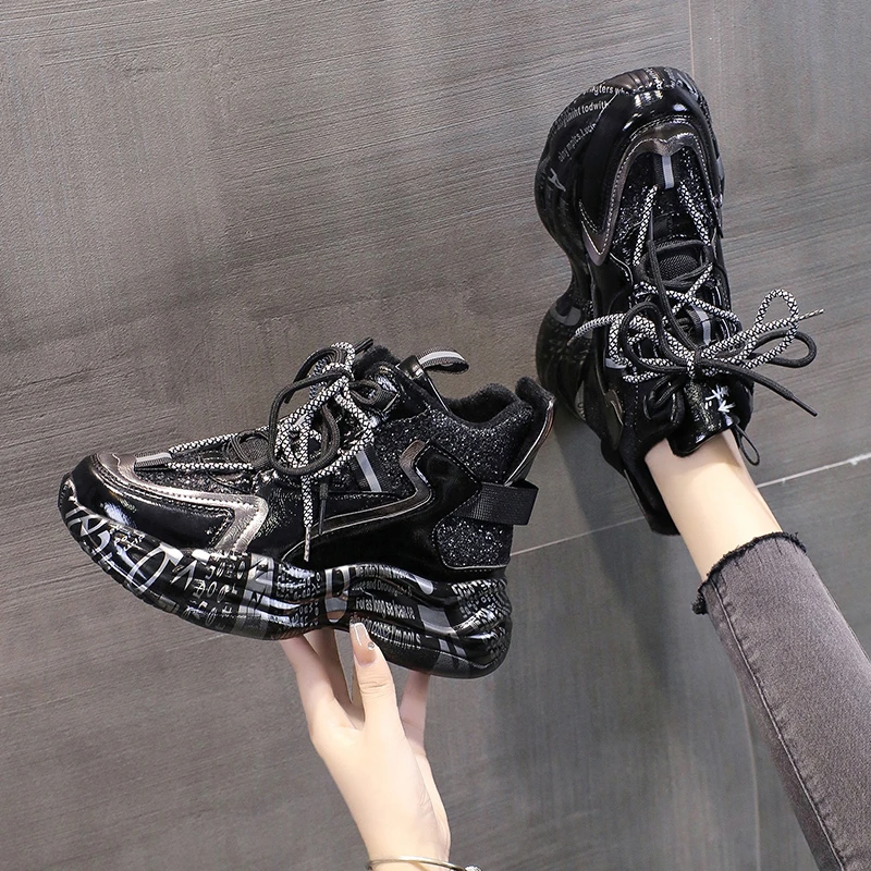 香港门店699！高帮超软底老爹鞋厚底加绒保暖百搭休闲运动鞋H99