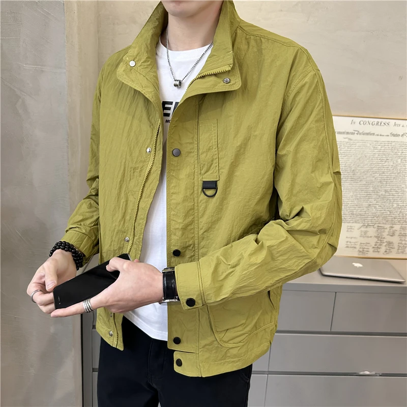 休闲男外套2024春秋季新款韩版潮流薄款棒球服百搭潮牌立领夹克