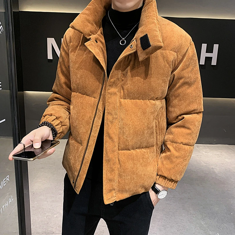 棉衣男士立领潮牌2024年冬季棉袄潮流韩版加厚棉服保暖灯芯绒外套