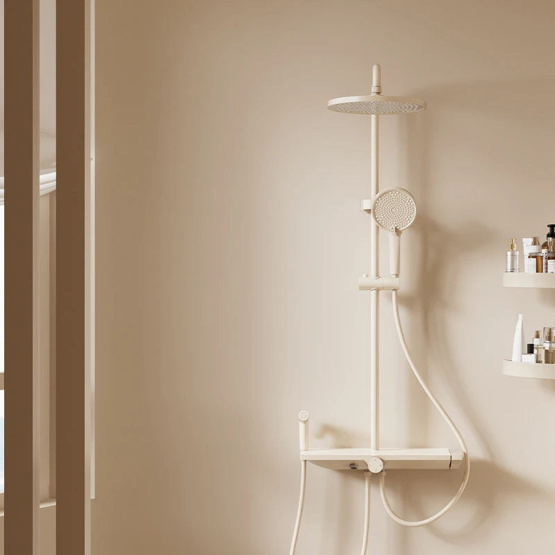 浪鲸/016A 花洒淋浴置物平台增压淋浴花洒沐浴龙头易洁喷枪白色