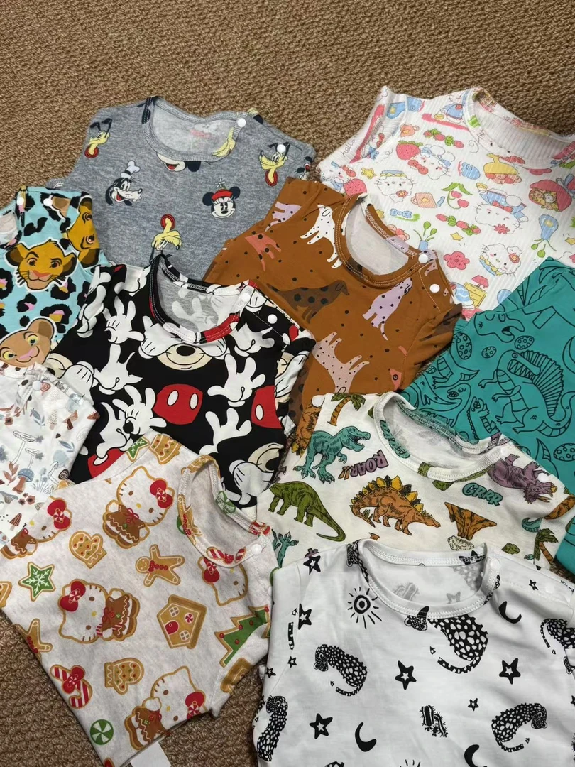 『抱抱polly』可爱卡通肩开长袖宝宝包屁衣纯棉婴儿连体衣