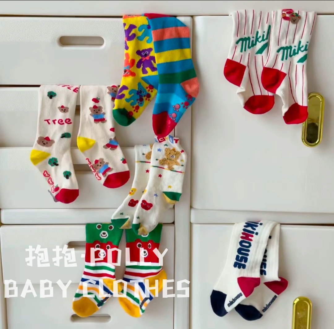 『抱抱polly』miki组袜6双装宝宝日系卡通风