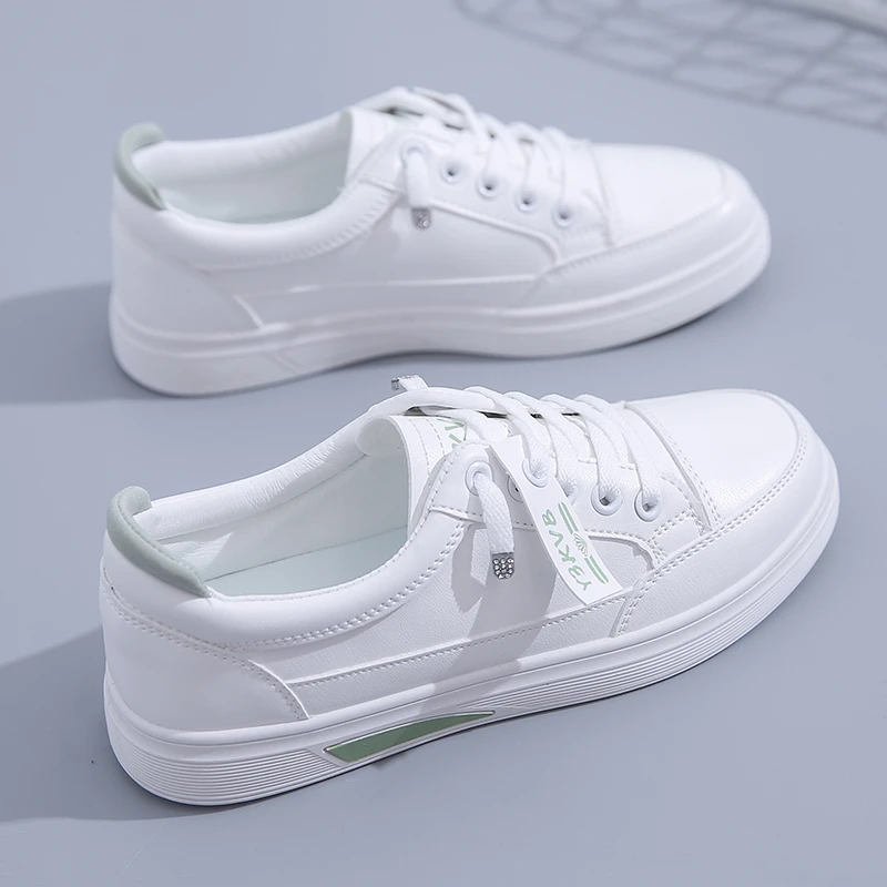 网面/皮面新款小白鞋女2025爆款百搭春季网红休闲平底软底学生鞋