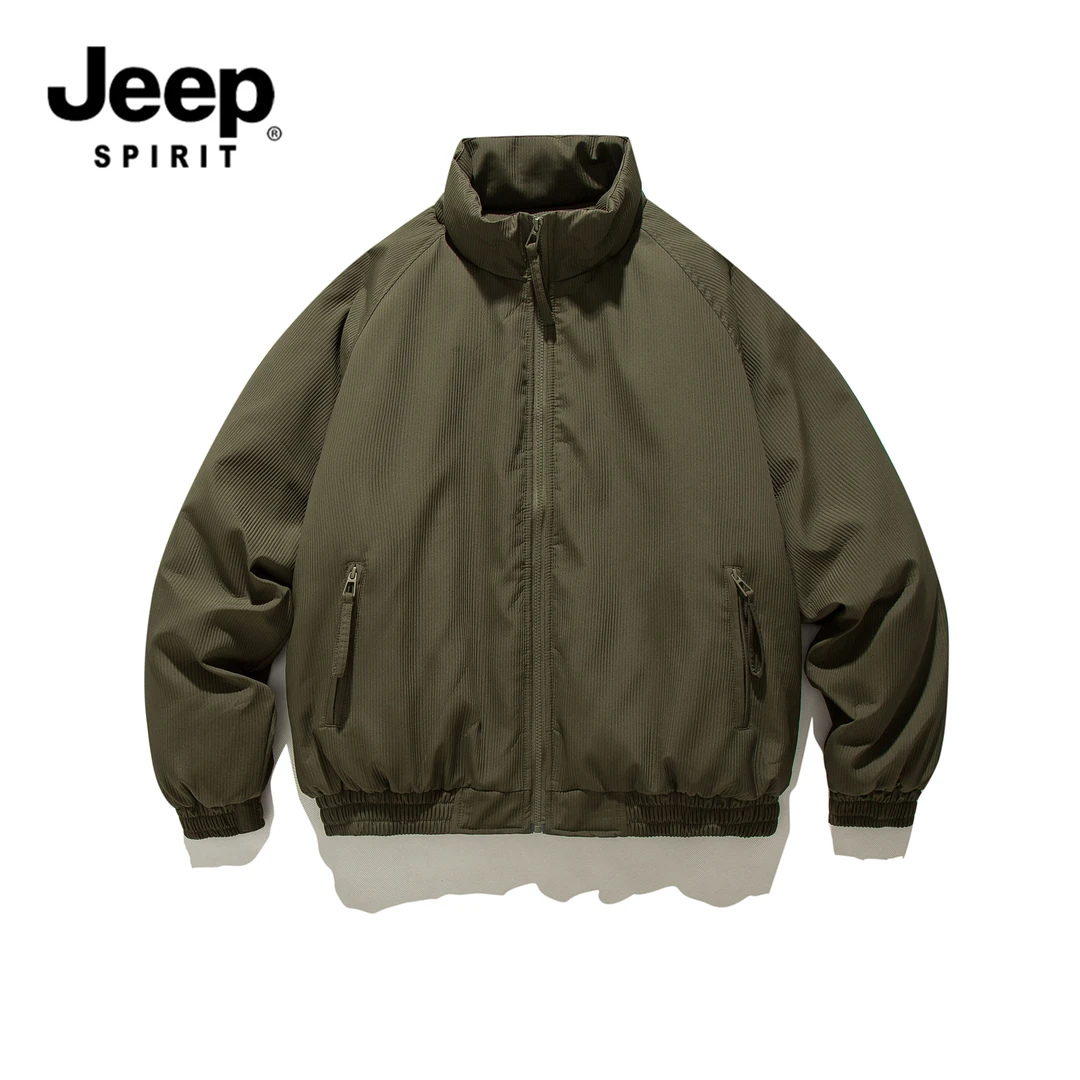 吉普美式立领棉衣男士复古潮流休闲秋冬情侣加厚外套潮牌工装棉服