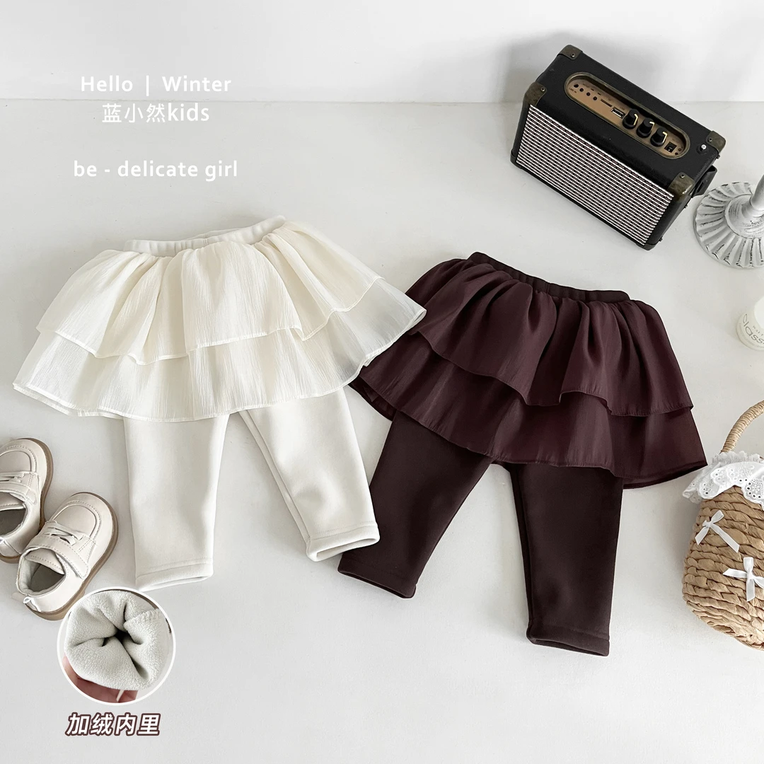 K24D86新款女童宝宝加厚裙裤长款冬款保暖外穿打底裤百搭洋气