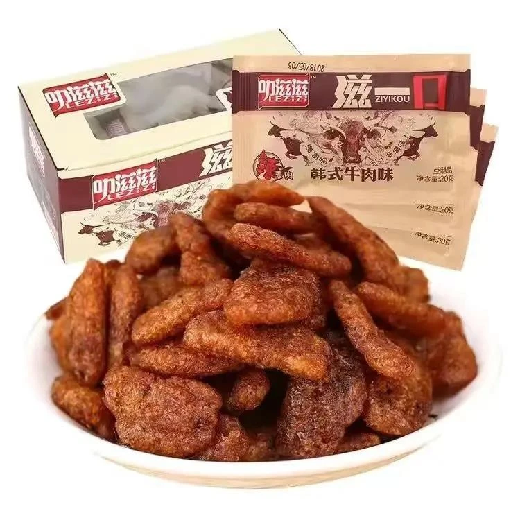 叨滋滋滋一口香菇肥牛素肉韩式素牛肉干味辣条怀旧小零食品批发
