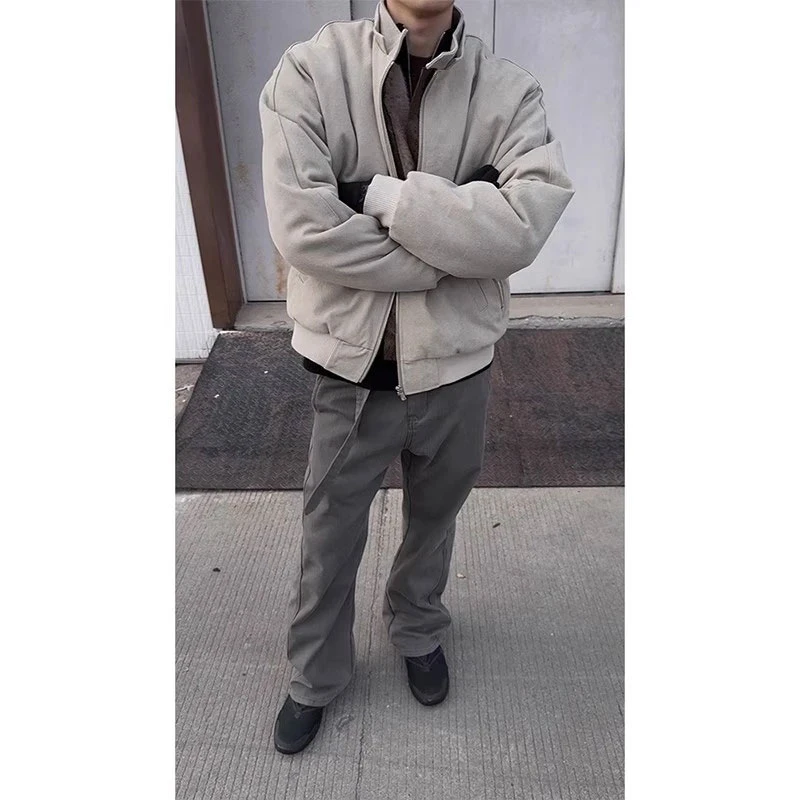 ZOZOFOREST“蛇年限定座山雕“3157可拆卸毛领棉服男款加绒帆布外套