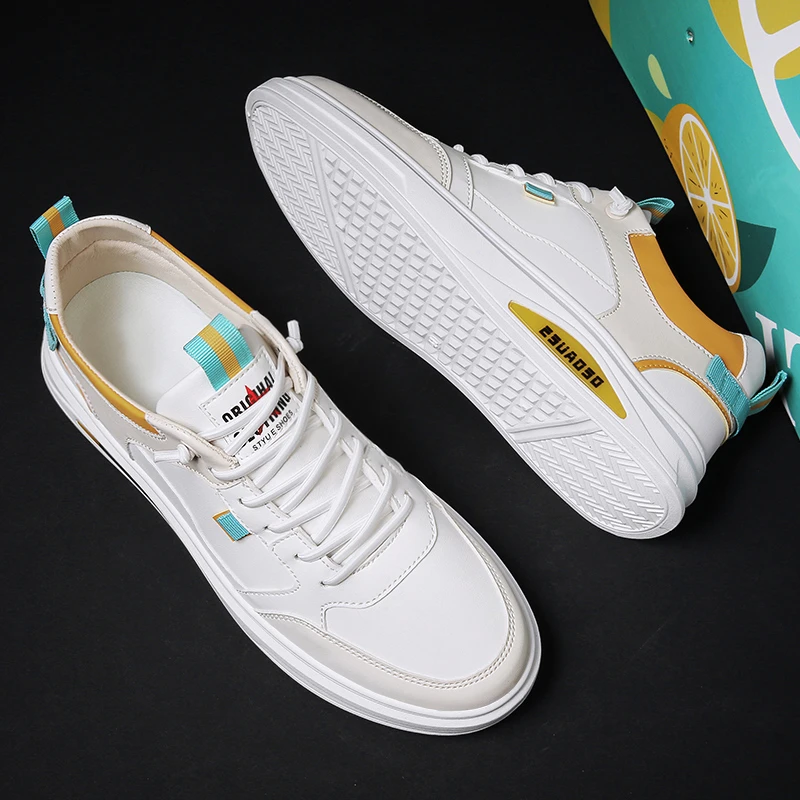 鸿星尔克领跑冬季男鞋2024年新款运动休闲小白白鞋皮鞋男士平板鞋