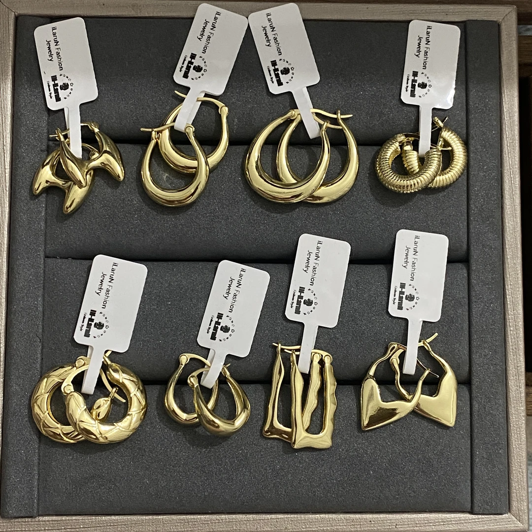 铜合金耳饰 Yexil altun pasun绿金色新款耳扣冷淡风耳饰饰品简约