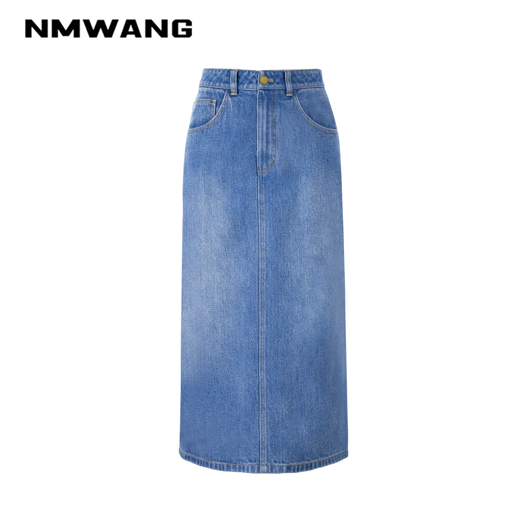 【可可专享】NMWANG牛魔王XH4C099重磅天丝盐系直筒半裙