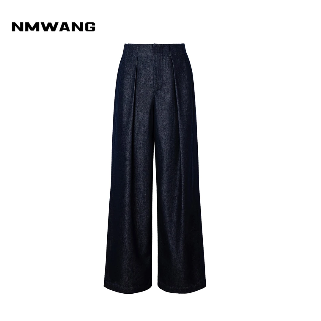 【可可专享】NMWANG牛魔王XH3C062环保染三醋阔腿裤