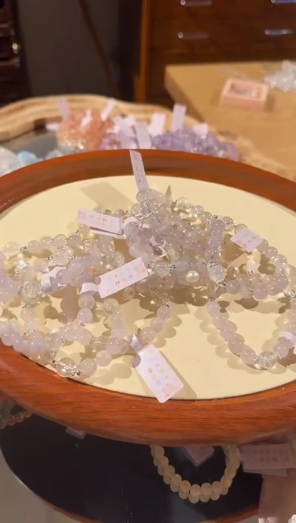 【闪购商品】水晶手链银S925镶嵌S099-兔毛贝母小兔