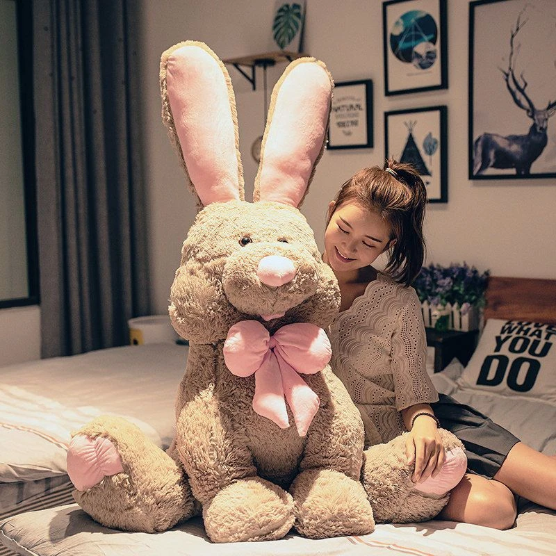 邦尼兔子毛绒玩具公仔玩偶床上女孩抱着睡抱枕送闺蜜女友生日礼物