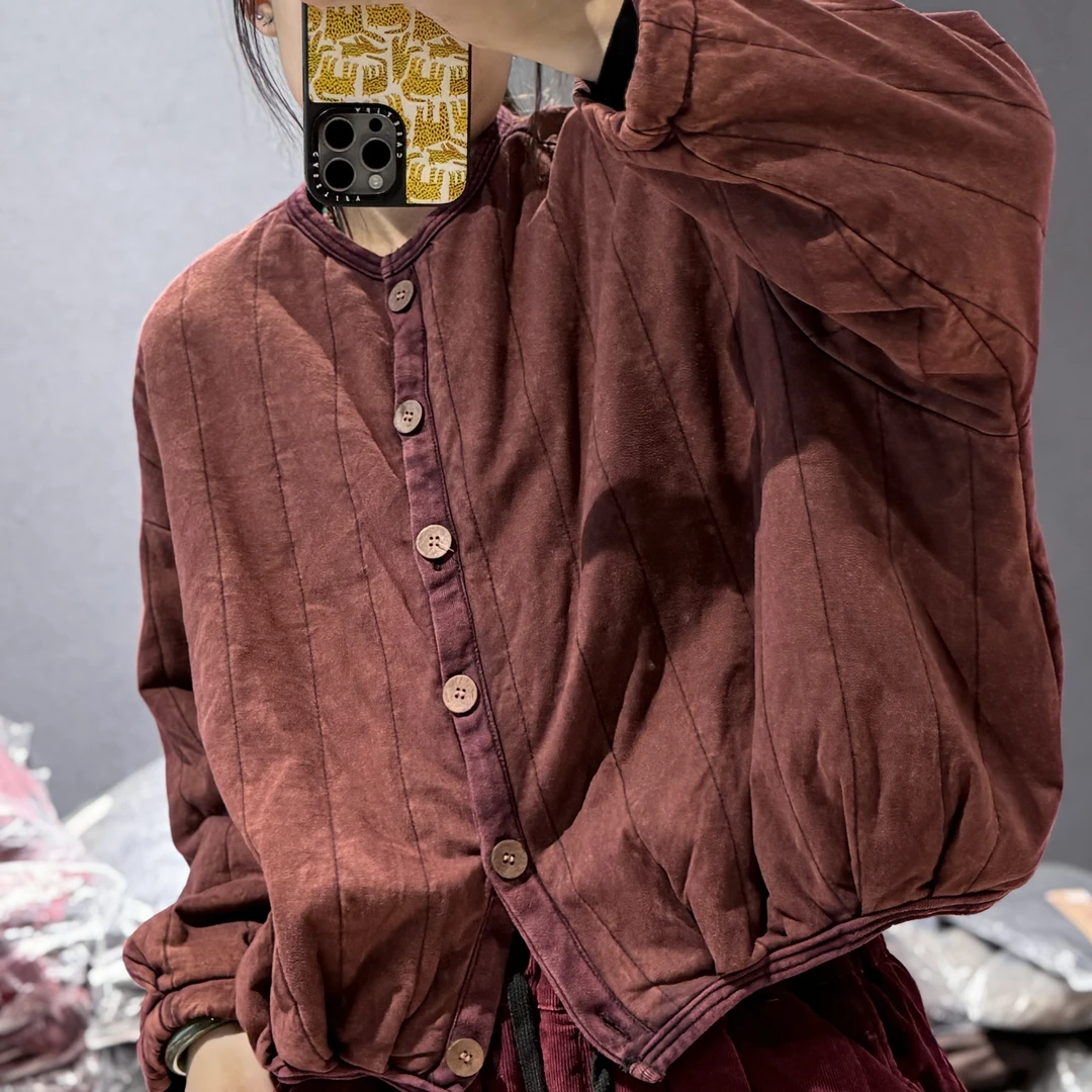 短肥款长款个性百搭棉衣外套