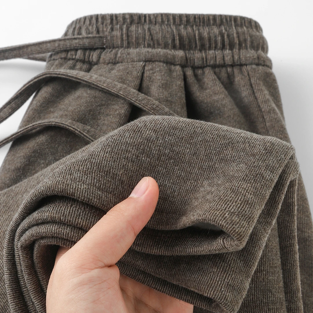 触感糯叽叽~美拉德咖色糯米裤女春夏款百搭高腰显瘦小个子直筒裤