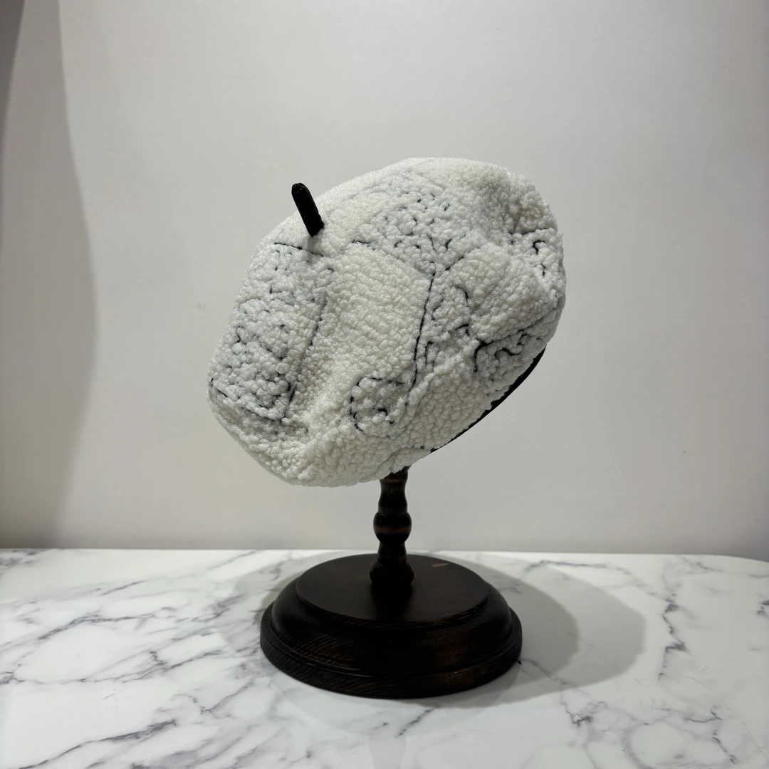 设计师款秋冬加厚保暖不规则贝蕾帽时尚百搭韩版冬季画家显脸小