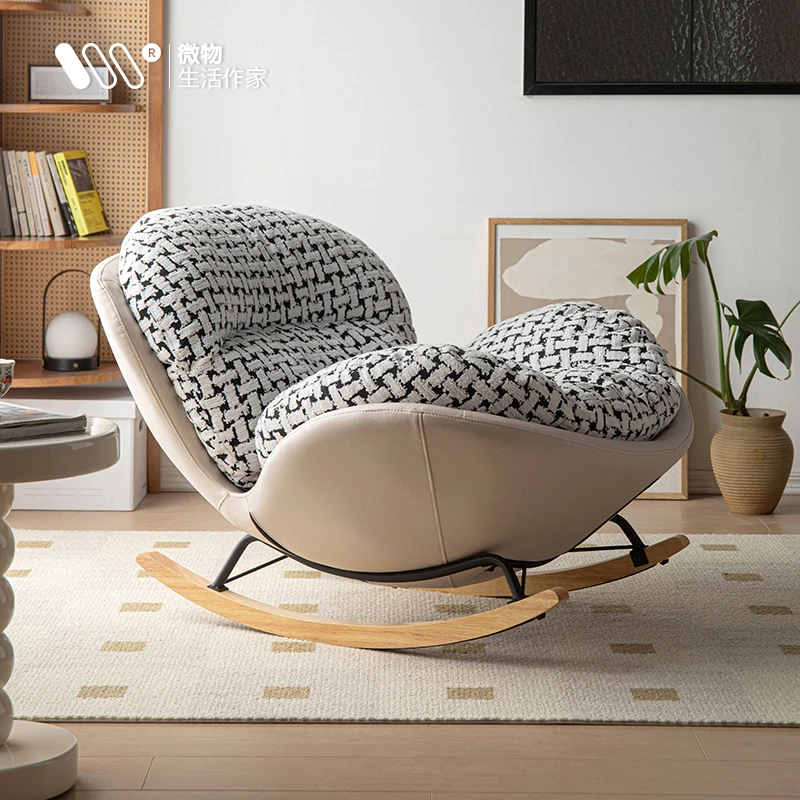 懒人沙发简约现代摇椅躺椅阳台家用可躺可睡室内休闲椅大人摇摇椅