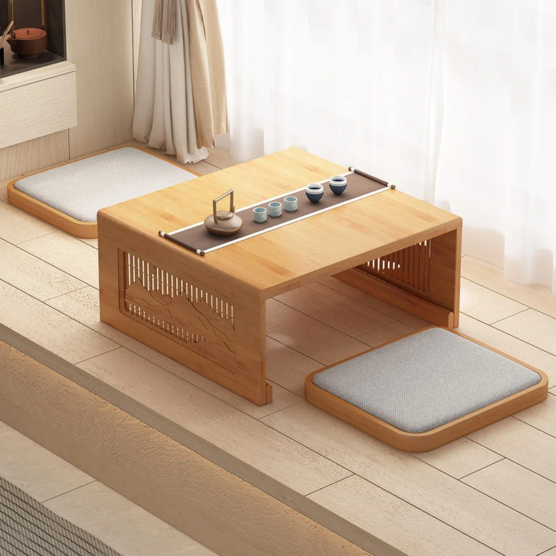 中式榻榻米小茶几飘窗桌家用炕桌禅意茶桌轻奢坐地耐用矮桌小桌子